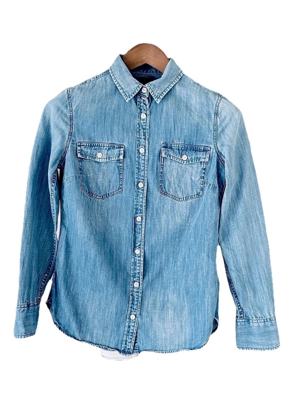 J.Crew Chambray Denim Button Down Shirt